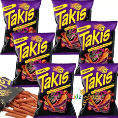6 x Takis Dragon Sweet Chilli Rolled Tortilla Chips 80G