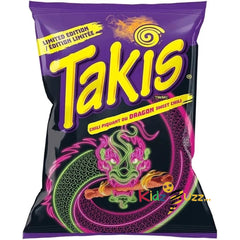 6 x Takis Dragon Sweet Chilli Rolled Tortilla Chips 80G