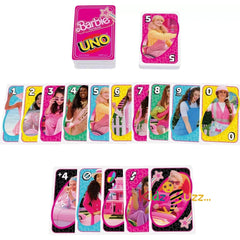 UNO Barbie The Movie Card Game Inspired by the Movie, Fun for Family Game Night