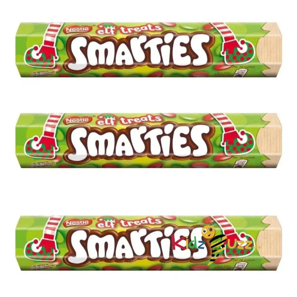 Smarties Elf Treats Milk Chocolate Giant Tube 120g Pack Of 3