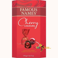 Famous Names Cherry Liqueurs 175g Dark Chocolate Gift