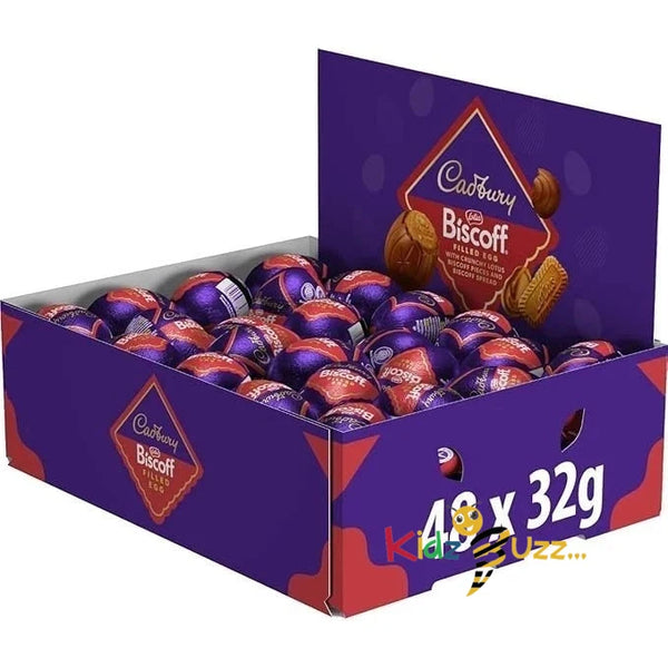 Cadbury Biscoff Chocolate Eggs 32g x 48 Packs - Full Box
