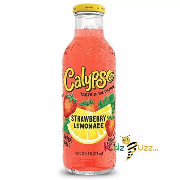 Calypso Strawberry Lemonade 12 x 473ml Prime Summer Juice Drink Ever