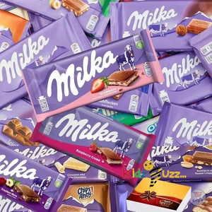 Milka Chocolate Variety Random Mix Flavours Milk Bars Perfect Treat (Pack Of 5)
