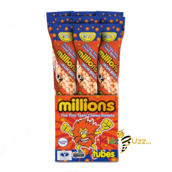 Millions Iron Brew Tubes Sweets (Pack Of 12) - kidzbuzzz