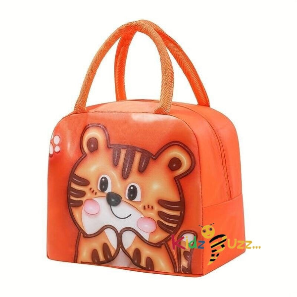 1pc Girl's Portable Lunch Bag, Cute Lion Lunch Bag, 3D Pattern Insulation Bag
