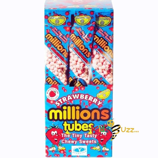 Millions Strawberry Tube (Pack Of 12) - kidzbuzzz
