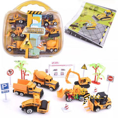 Alloy Car Engineering Vehicle Pretend Play Set For Kids