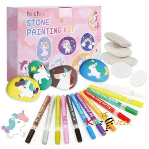 Unicorn Rock Painting  Kit For Kids- Stone Painting