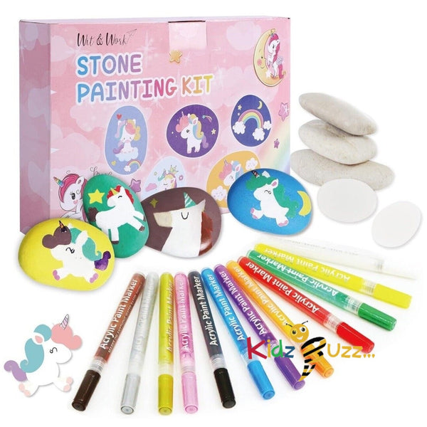Unicorn Rock Painting Kit For Kids- Stone Painting