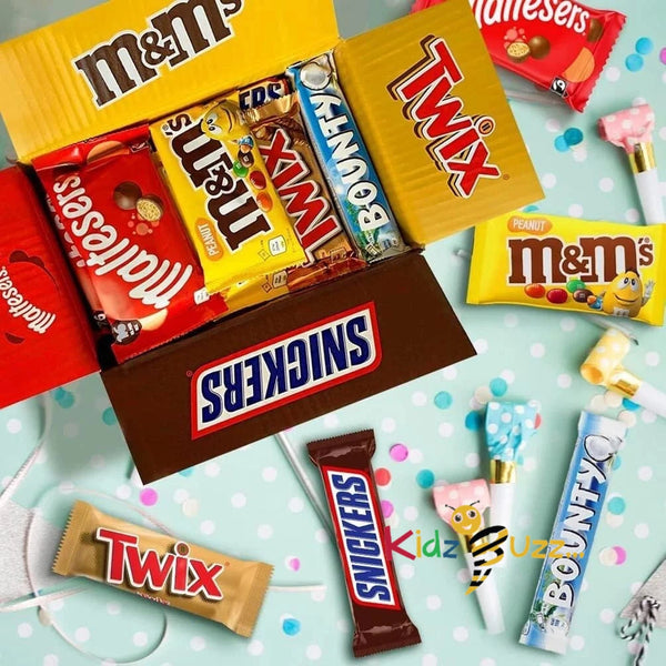 1.4kg Mixed Bulk Chocolate Box, M&M's, Snickers, Twix & More, 30 x Chocolate Bar