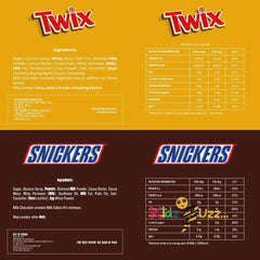 1.4kg Mixed Bulk Chocolate Box, M&M's, Snickers, Twix & More, 30 x Chocolate Bar