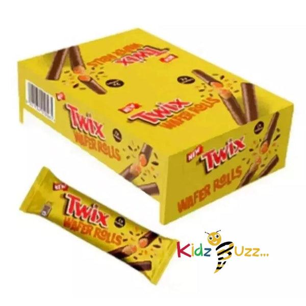 Twix Wafer Rolls Milk Chocolate Bars Full Box of 12 x 22.5g Bars