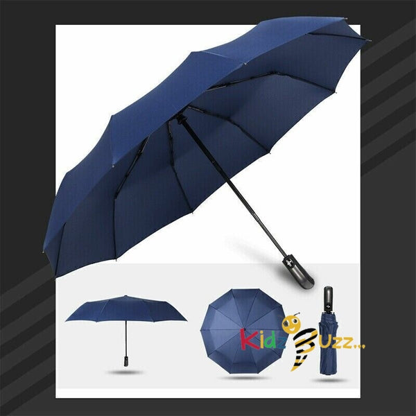 Men & Women Stormproof Automatic Strong Folding Windproof Umbrella UK