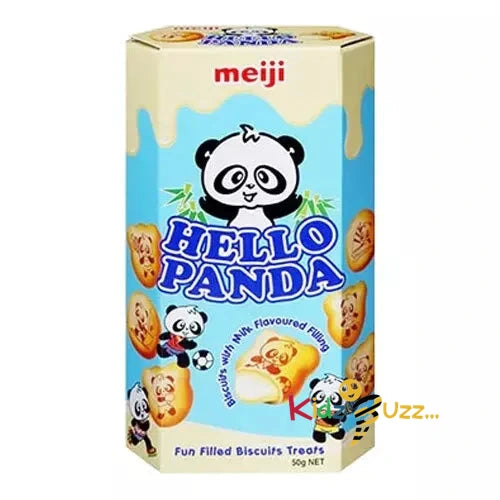 Meiji Hello Panda Double Chocolate Milk Filled Biscuits Snack 50g HALAL