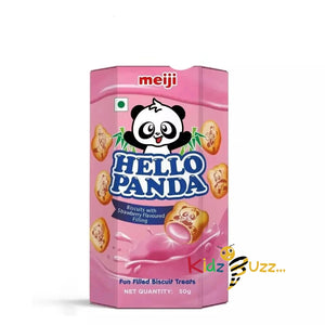 Meiji Hello Panda Biscuit With Creamy Chocolate Flavour Filling Snack 50g