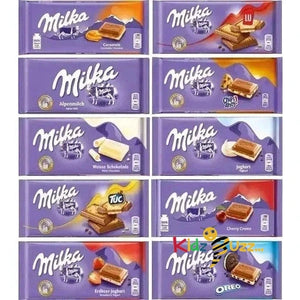 Milka Assorted Chocolates 100g Variety Pack Mix 20 Bars - Random Flavours