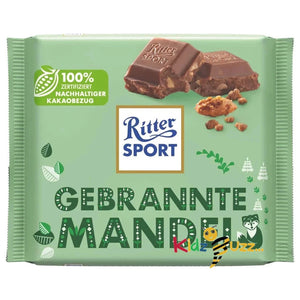 Ritter Sport Chocolate Bar 100g (Caramelized Almonds 100g X 5)