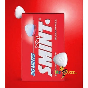 SMINT XXL Strawberry Sugar-Free Mints - 12 Packs (36 Pieces Each) with Breathe Mint Benefits