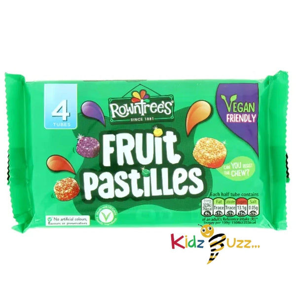 3 X Rowntree's Fruit Pastilles Vegan Friendly Sweets Multipack 42.8g 4 Pack