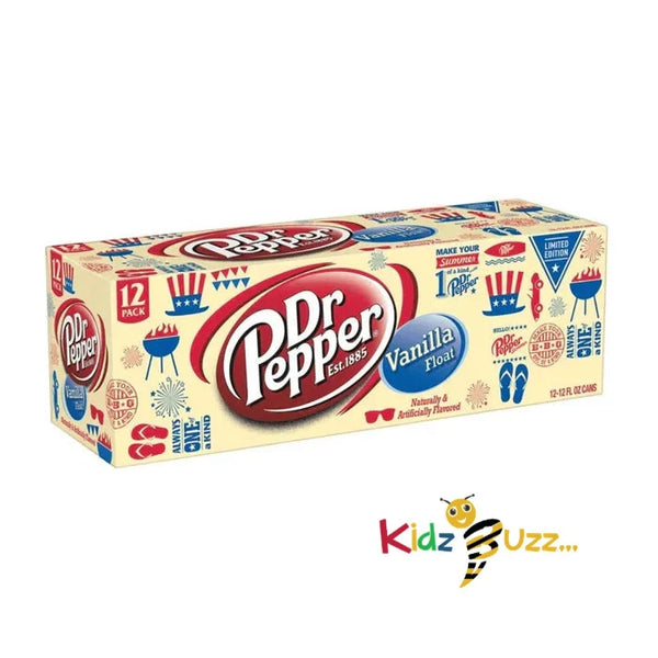 Dr Pepper Vanilla Float 12oz 355ml Drink cans Pack of 12