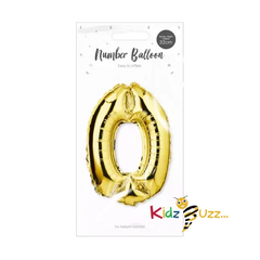 Gold Foil Number Balloon cm