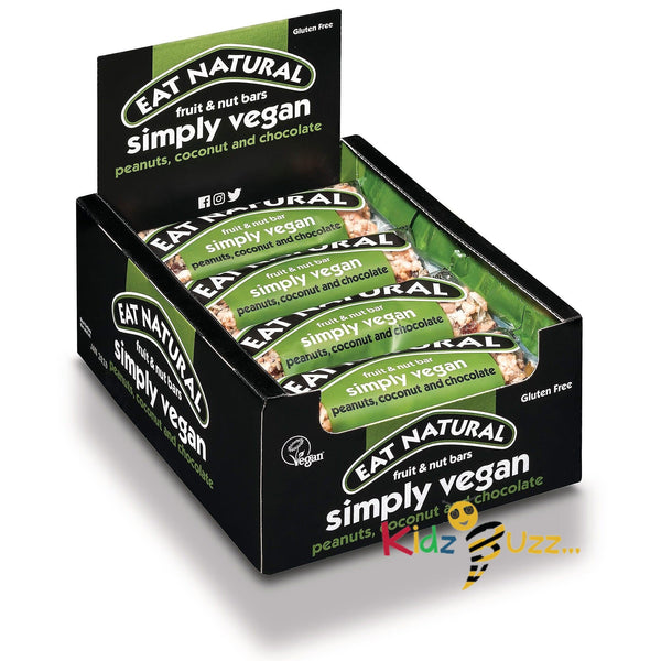 Eat Natural Simply Vegan Peanuts Coconut & Chocolate Bars 12 x 45g