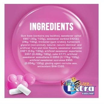 WRIGLEY'S EXTRA BUBBLEMINT CHEWING GUM 60 PACKS