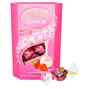Lindt Lindor Strawberry & Cream Truffles 200G (Pack Of 2)