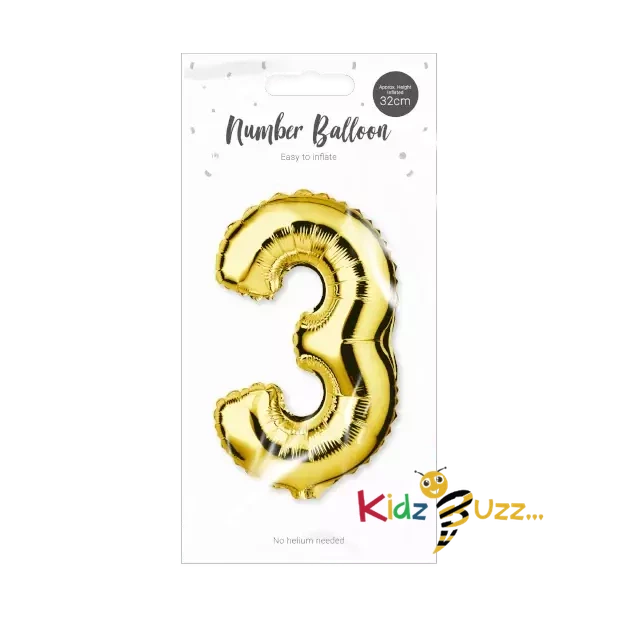 Gold Foil Number Balloon cm