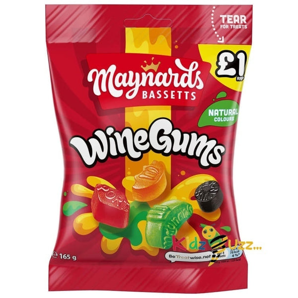 Maynards Bassetts Wine Gums 165g X 4