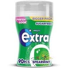 Wrigley's Extra Spearmint Sugar Free Chewing Gum Bottle Pack 90 Pellets