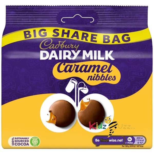 Cadbury Dairy Milk Caramel Nibbles Big Share Bag 186g X 5