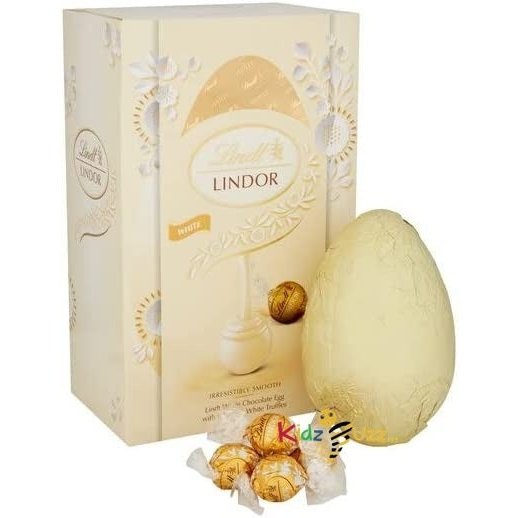 Lindt White Chocolate Egg With Lindor White Truffles 260G Easter Gift Hamper