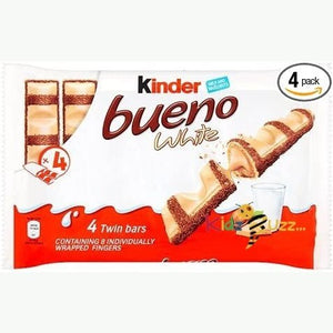 Kinder Bueno White Milk And Hazelnuts Twin Bars 4 X 39g (156g)