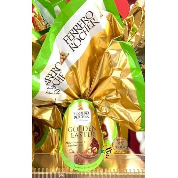 Ferrero Rocher Golden Easter Milk Chocolate Egg 212G Twisty And Tasty Treat Gift Hamper, Birthday Present, Chirstmas, Easter