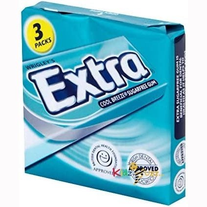 Extra Sugar Free Chewing Gum Wrigley 4 Pack Selection Bundle 3 x 9 Pieces of Peppermint, Spearmint, Cool Breeze & Strawberry Flavours