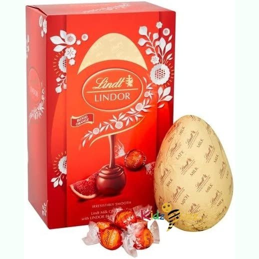 Lindt Lindor Milk Chocolate Egg Plus Blood Orange Truffles 260G Easter Gift Hamper