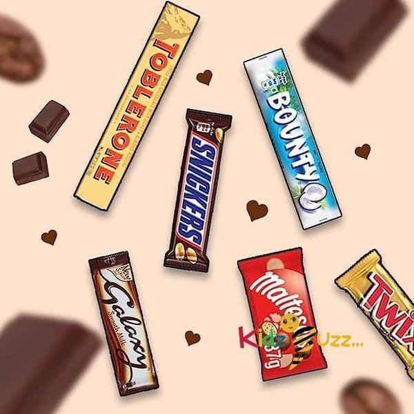 Mixed 42 Chocolate Bars Variety Bulk Box, Chocolate Hamper Gift, 42 Bars.
