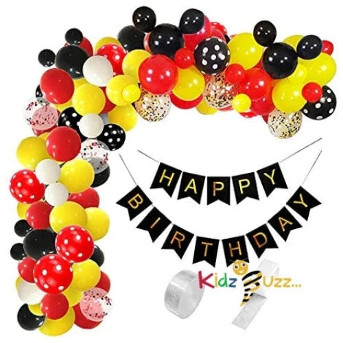 143pcs MickeyMouse Colors Happy Birthday Balloon Set