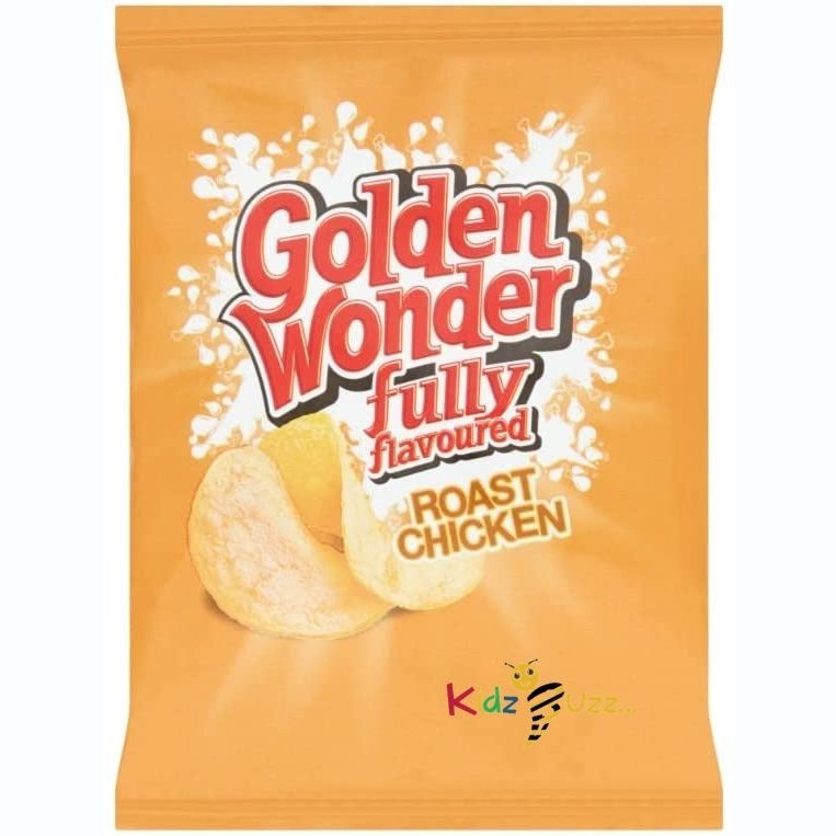 Golden Wonder: Fully Flavoured Roast Chicken Crisps 32.5g Delicious And Crispy Treat With Family And Friends Gift Hamper