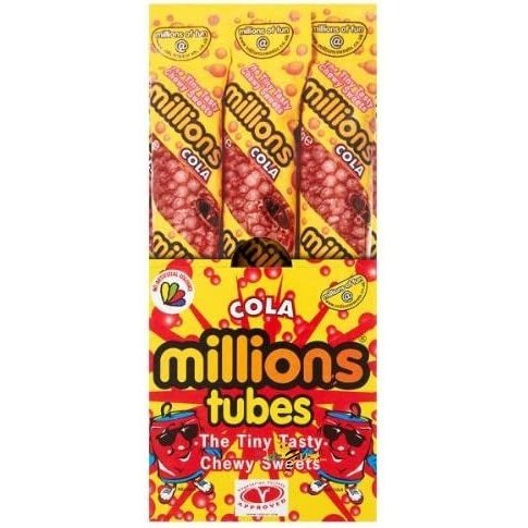 Million Tubes Cola 12 Packs Pack of 12 x 66g