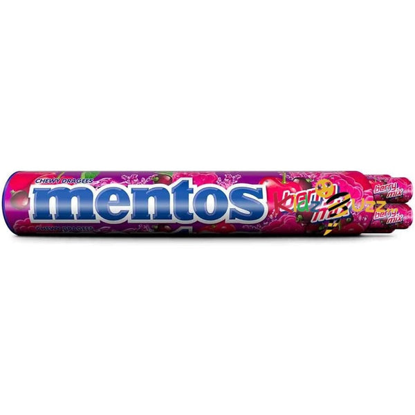 Mentos Chewy Berry Mix Flavour Sweet Rolls 38g- New Flavor Long Date Various Packaging 80