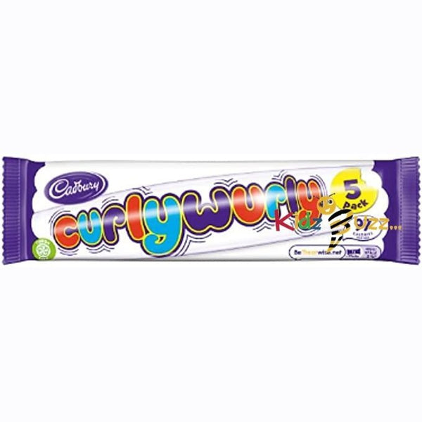 Cadbury Curly Wurly Chocolate Bar 5 Pack 107.5g x Case of 28