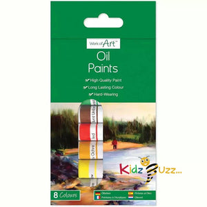 ASSORTED COLOUR OIL PAINTS 6ML 8 PACK