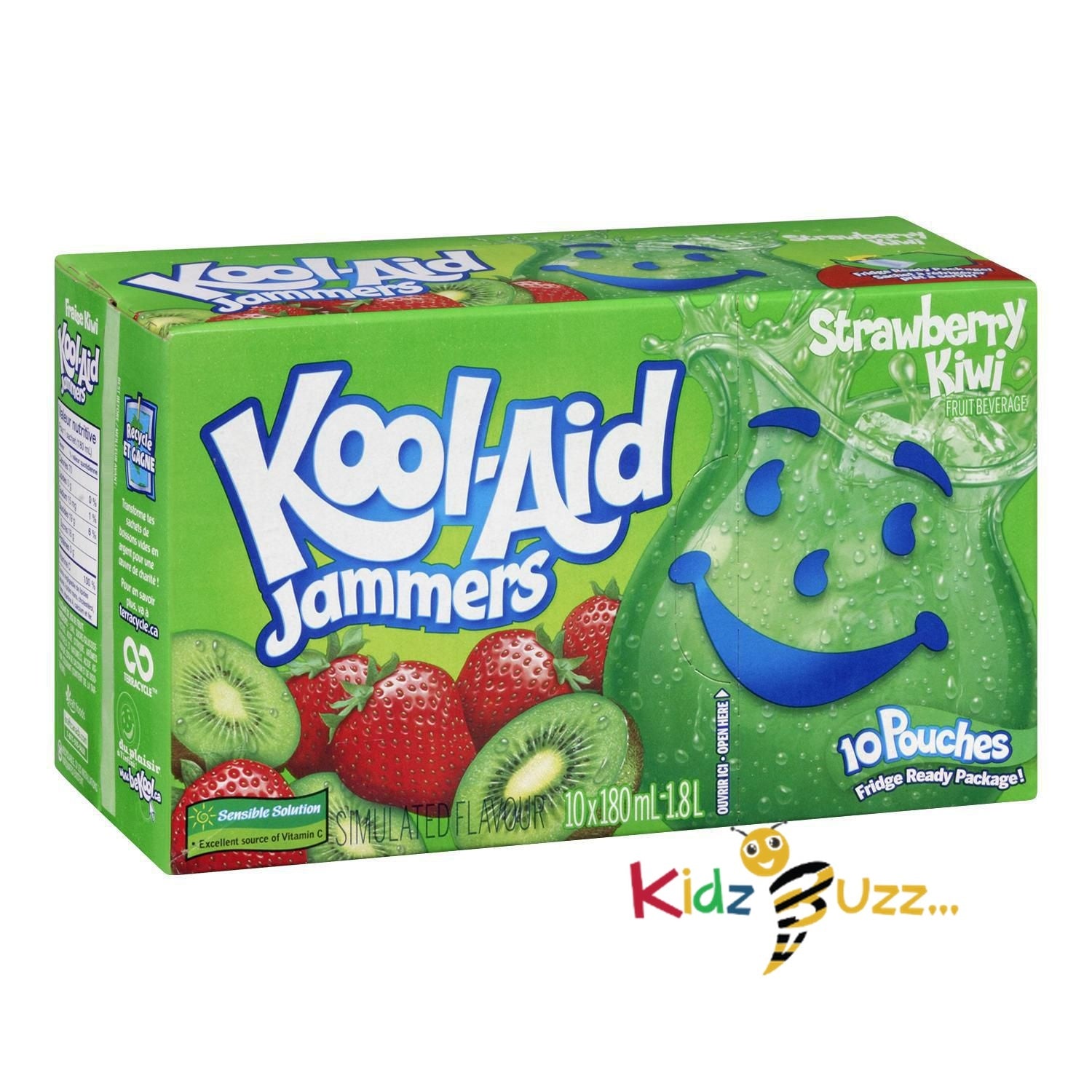 Kool Aid Jammers Strawberry Kiwi 180ml x 10,20,30,40 Pack kidzbuzzz