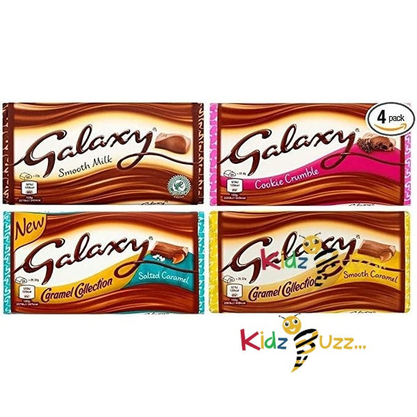 Galaxy Chocolate Bar Collection Smooth 110-135g Pack of 4