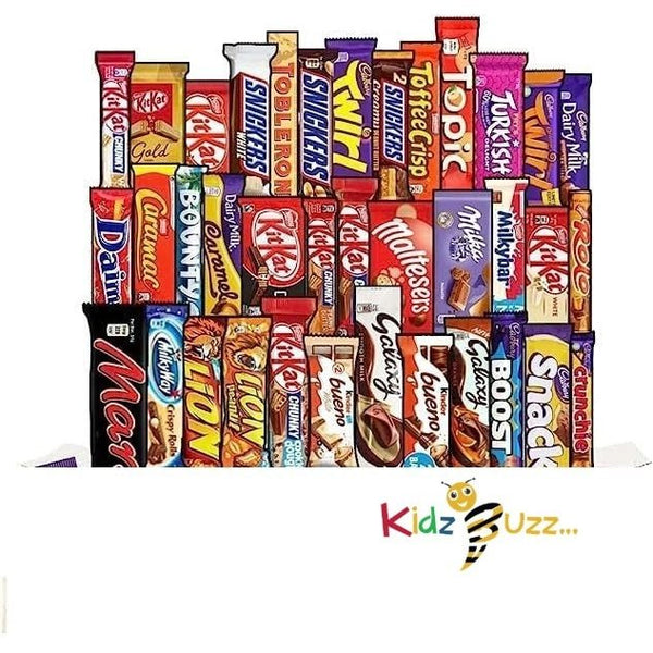 Chocolate Selection Box – Best Chocolate Hamper, Gift Box, Full Chocolate Bars - 45 delicious mix chocolate bars.