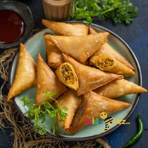 Indian Punjabi Samosa Vegetarian Half Cooked Samosa 100% Fresh Home Made Snacks For Party Fun x 10 Pcs
