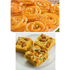 Two Different Types Of Delicious Indian Traditional Sweets 2 × 375g Each